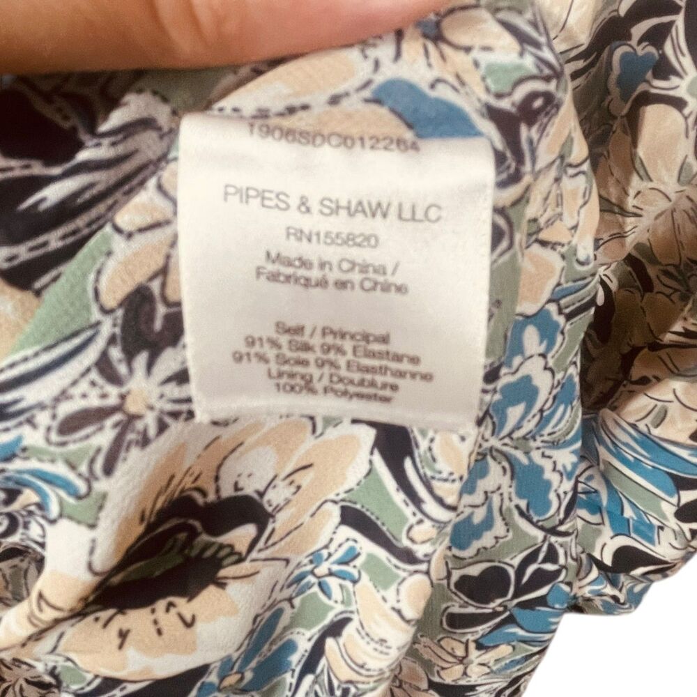Veronica Beard Teagan Silk Ruched Plunge Maxi Dress Floral Print Size 2 EUC - Picture 14 of 15